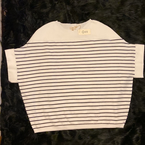 Women’s OTT (Brand) Stripe Boat Neck Sweater. 2XL - Picture 2 of 6
